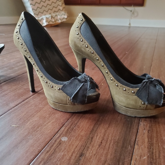 Jessica Simpson western pumps heels studded 7.5 - Picture 6 of 12